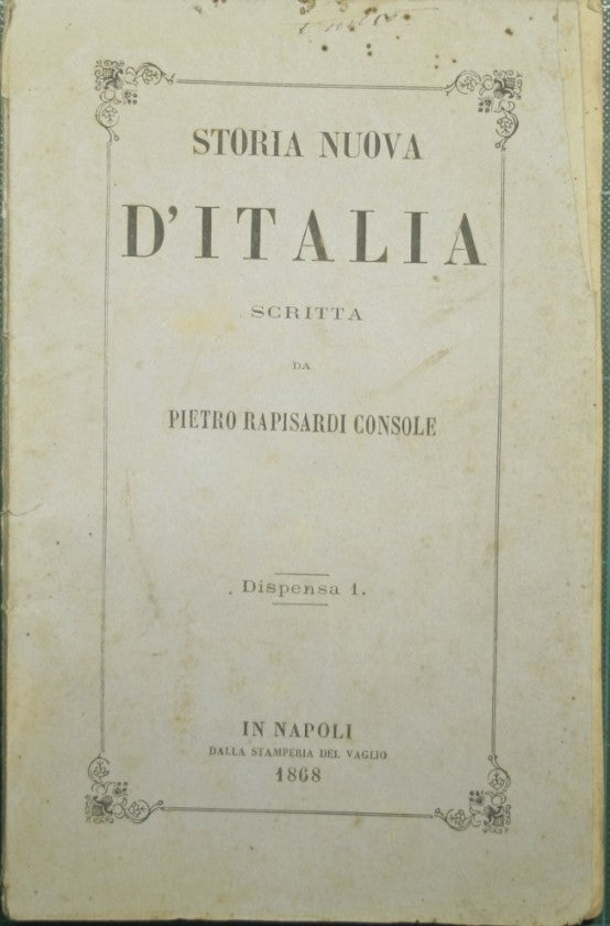 New history of Italy - Vol. I