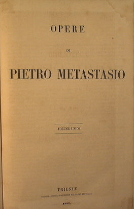 Opere di Pietro Metastasio