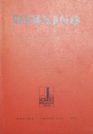Dionysus. Journal of ancient theater studies. Vol. XLIX