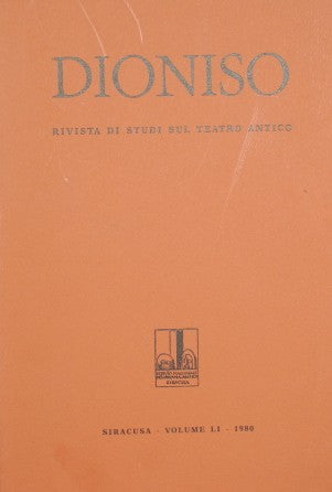 Dionysus. Journal of ancient theater studies. Vol. LI