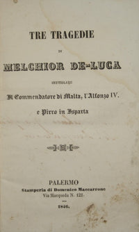 De Luca Melchior + Vari racconti morali  +  Poesie sacre
