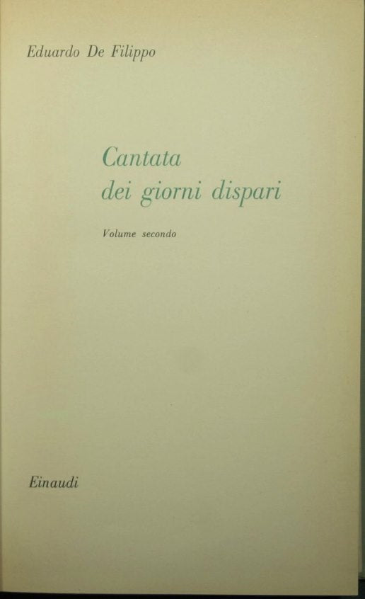 Cantata of odd days - Vol. II