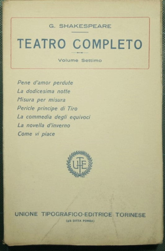 Teatro completo - Vol. VII