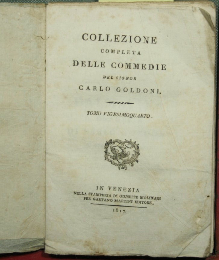 Collezione completa delle Commedie del signor Carlo Goldoni - Vol. XXIV