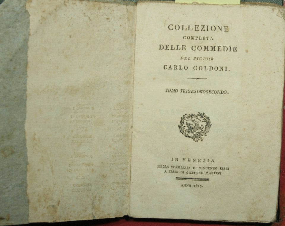 Collezione completa delle Commedie del signor Carlo Goldoni - Vol. XXXII