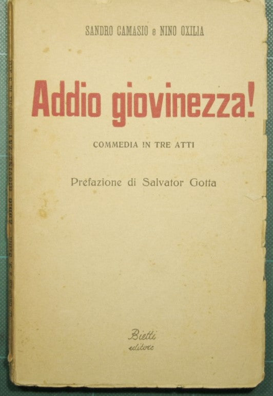 Addio giovinezza!
