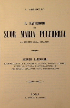 The Marriage of Sister Maria Pulcheria aka Livia Cesarini.
