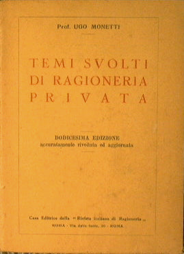 Temi svolti di ragioneria privata