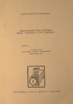 Observaciones sobre los exotismos de la Colección E.Zaccaria