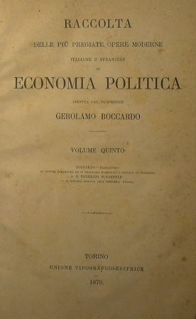 Colección de las obras modernas italianas y extranjeras más valiosas sobre economía política.