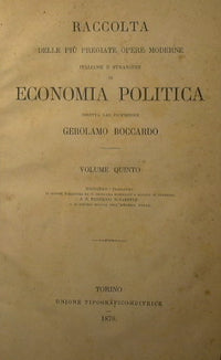 Colección de las obras modernas italianas y extranjeras más valiosas sobre economía política.