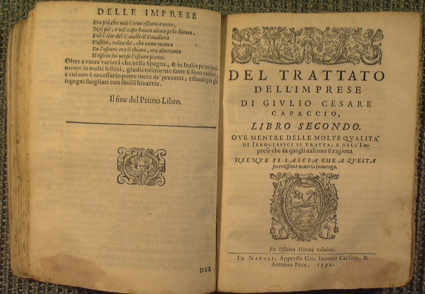 Delle imprese trattato di Giulio Cesare Capaccio. In tre libri diuiso.