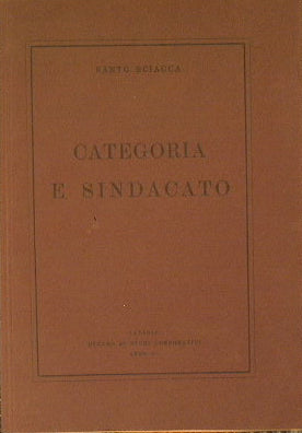 Categoria e sindacato