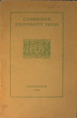 A catalog of books published by the syndics of teh Cambridge University Press