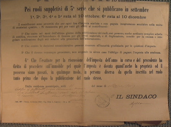 Bando comune di Carini - Avviso di pubblicazione dei ruoli della imposta sui terreni