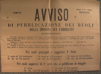 Anuncio conjunto de Carini - Anuncio de publicación de las listas del impuesto de construcción (Formulario n° 75)