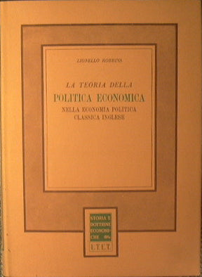 La teoria della politica economia nella economia classica inglese