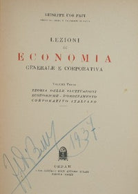 Lezioni di Economia generale e corporativa. Voll. II e III