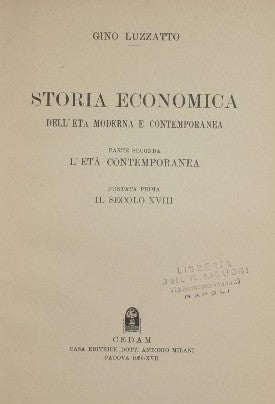 Historia económica de la edad moderna y contemporánea. Parte II