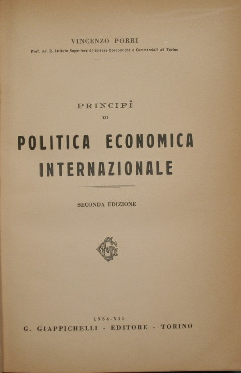 Principi di politica economica internazionale