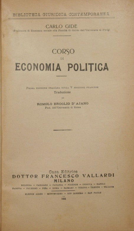 Corso di economia politica