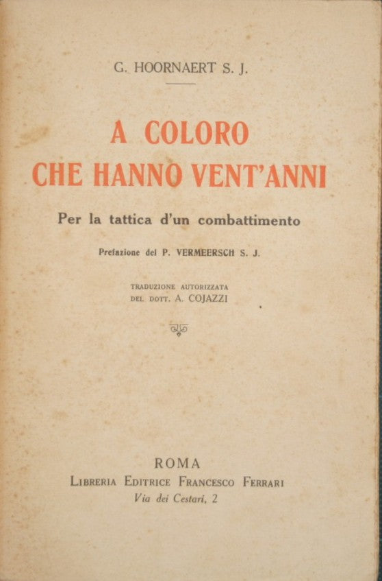 A coloro che hanno vent'anni