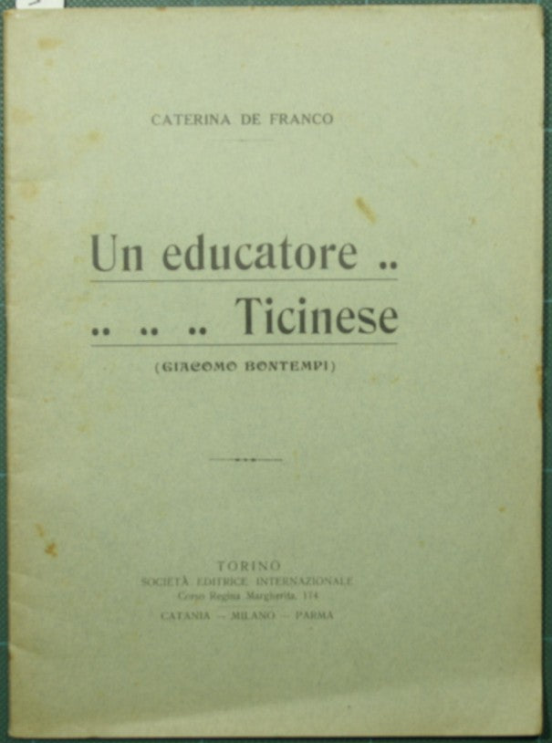 Un educatore ticinese