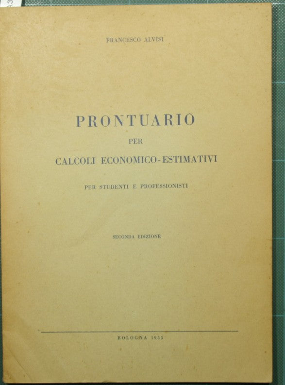 Manual de cálculos económico-estimativos.
