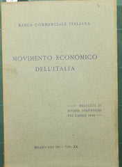 Movimento economico dell'Italia. Vol. XX