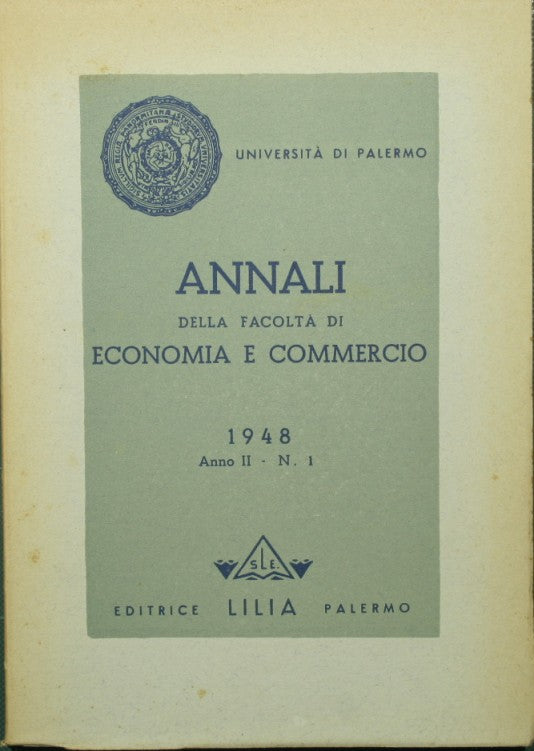 Annali della Facoltà di Economia e commercio di Palermo. 1948