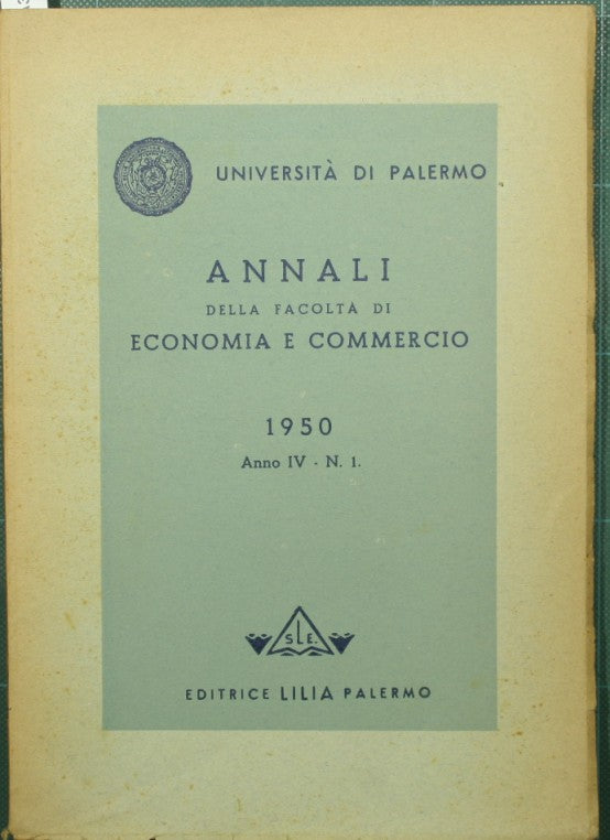 Annali della Facoltà di Economia e commercio di Palermo. 1950