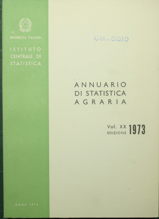 Anuario de estadísticas agrícolas. Vol. XX