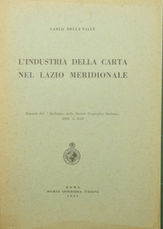 L'industria della carta nel Lazio meridionale