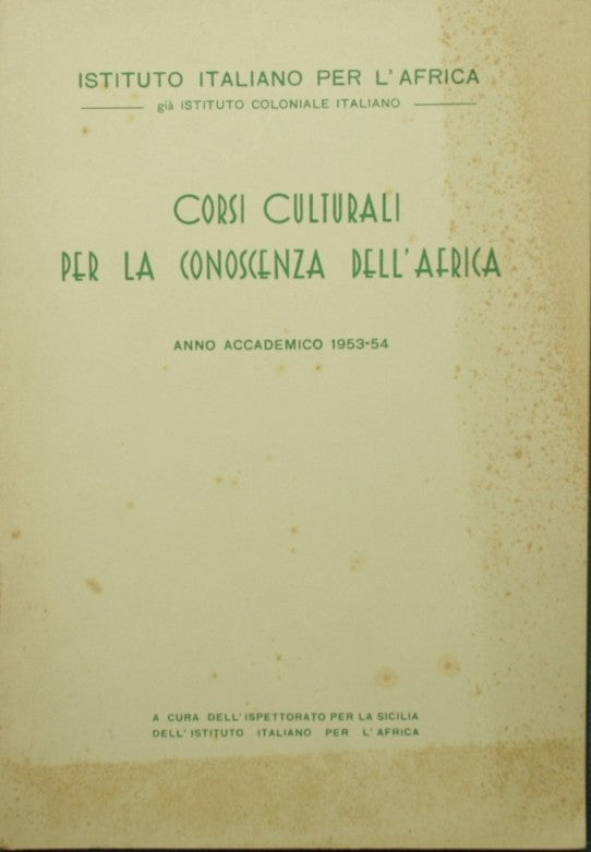 Corsi culturali per laconoscenza dell'Africa