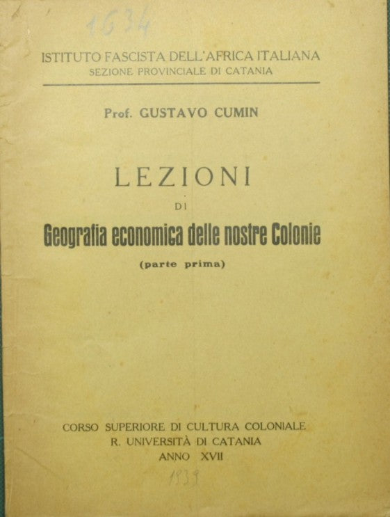 Lessons in Economic Geography of our Colonies (part one)