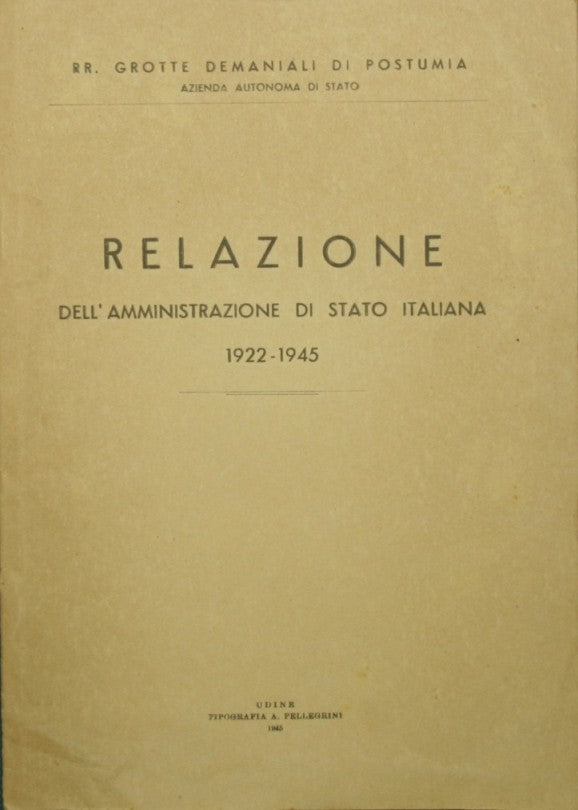 Informe de la administración del Estado italiano 1922-1945