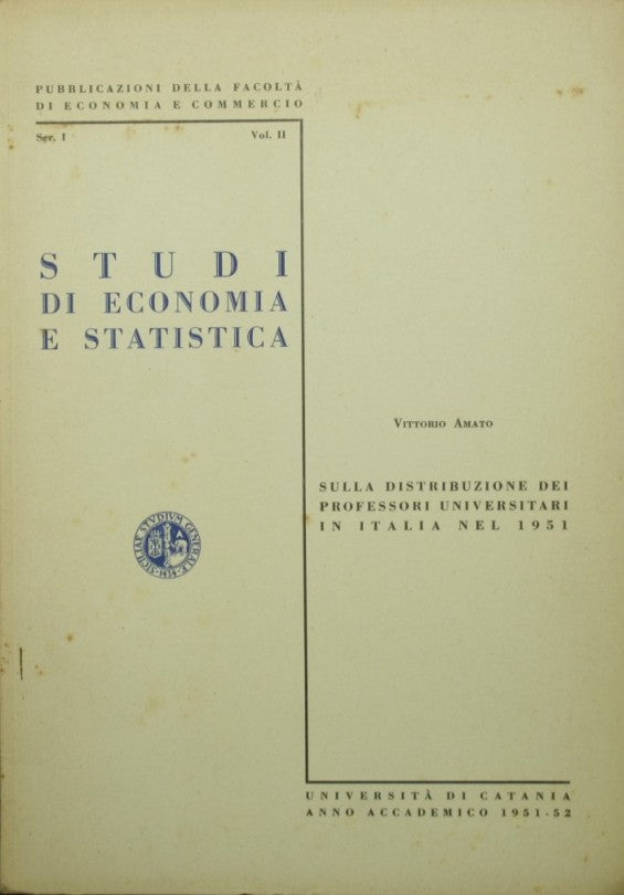 Sulla distribuzione dei professori universitari in Italia nel 1951