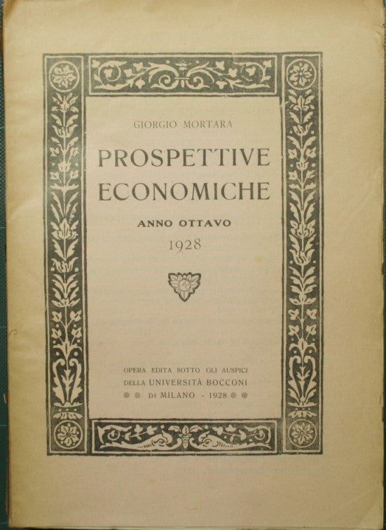 Perspectivas económicas. Octavo año 1928