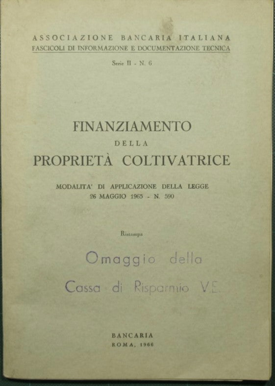 Finanziamento della proprietà coltivatrice