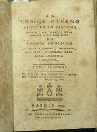 The eternal code reduced to a system according to the true principles of reason and common sense. Vol. II