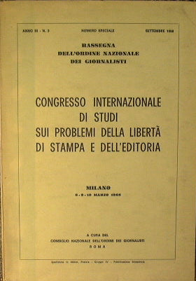 Congreso internacional de estudios sobre los problemas de la libertad de prensa y edición.