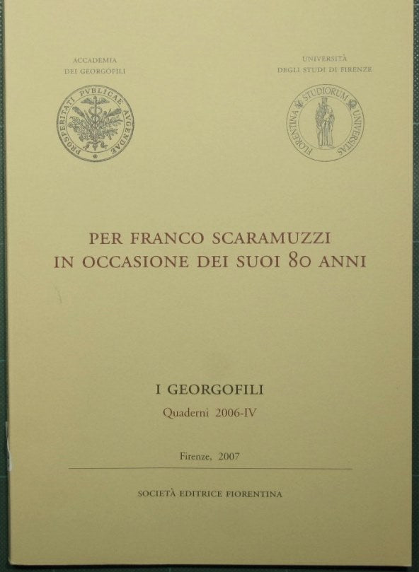 The georgophiles - For Franco Scaramuzzi on the occasion of his 80th birthday