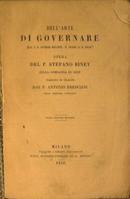Of the art of governing