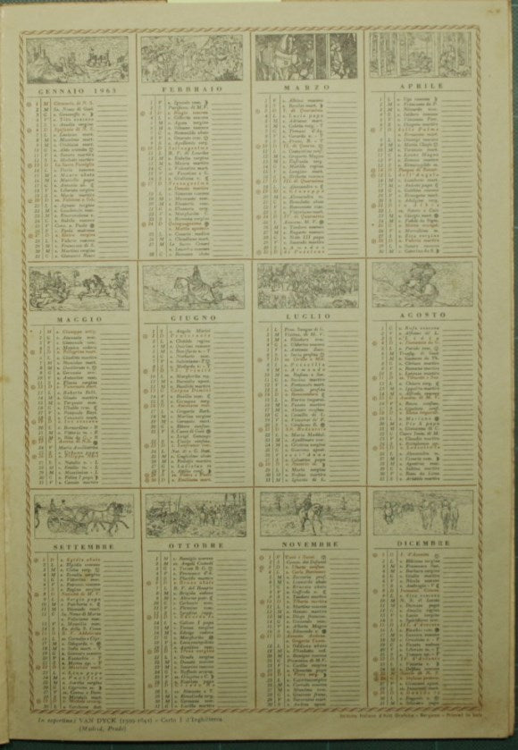 Caballos y jinetes - Calendario 1963