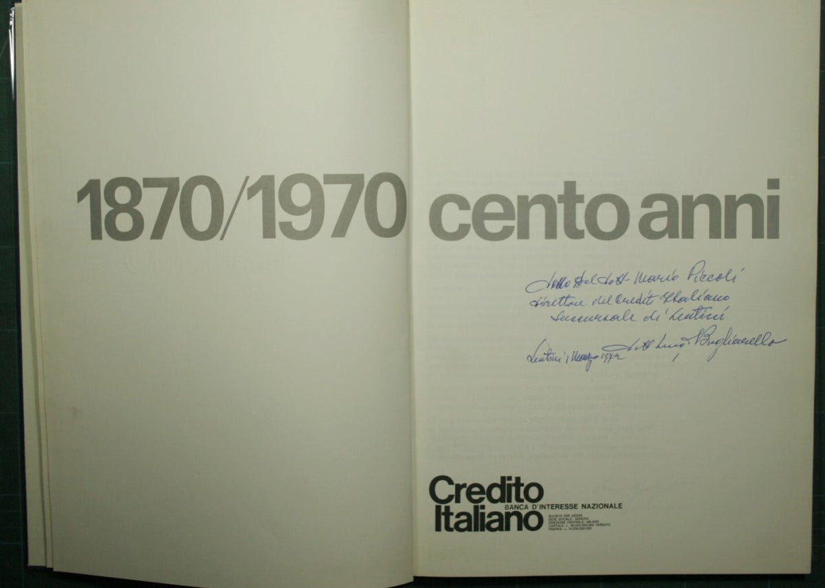 Crédito Italiano - 1870/1970 cien años