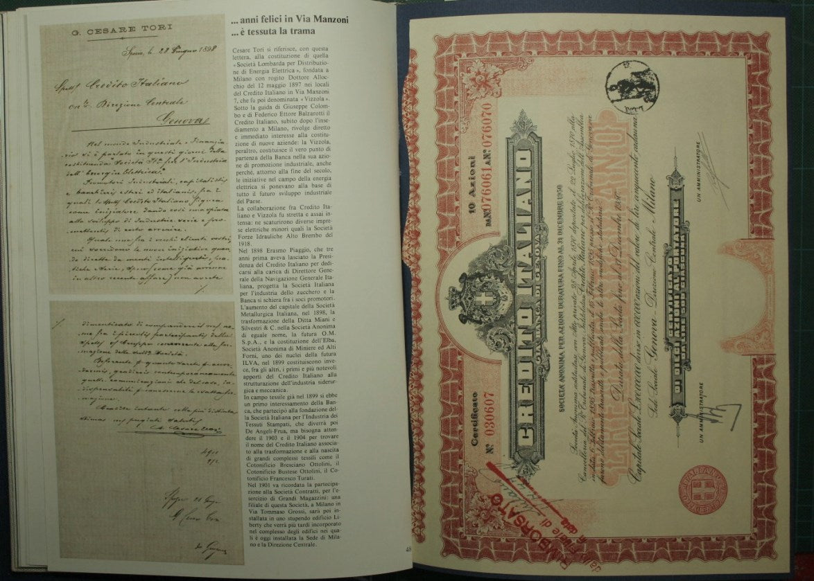 Crédito Italiano - 1870/1970 cien años
