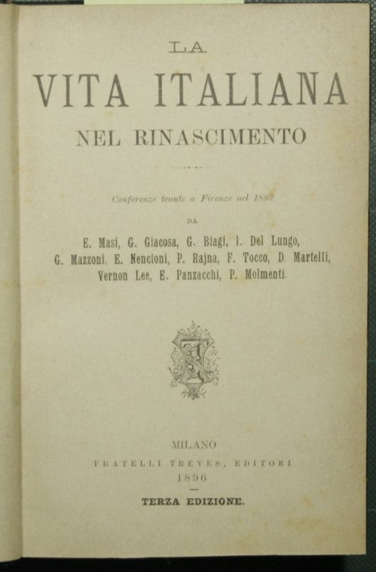 La vita italiana nel Rinascimento