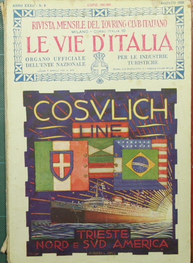 Le vie d'Italia. Agosto 1926
