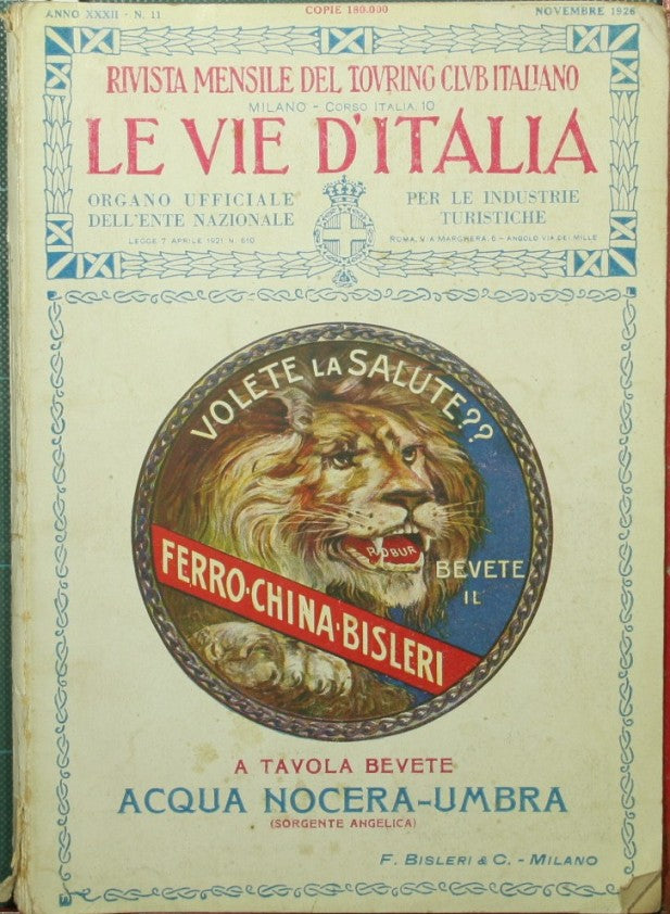 Le vie d'Italia. Novembre 1926