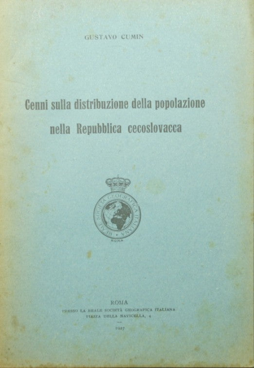 Cenni sulla distribuzione della popolazione nella Repubblica cecoslovacca